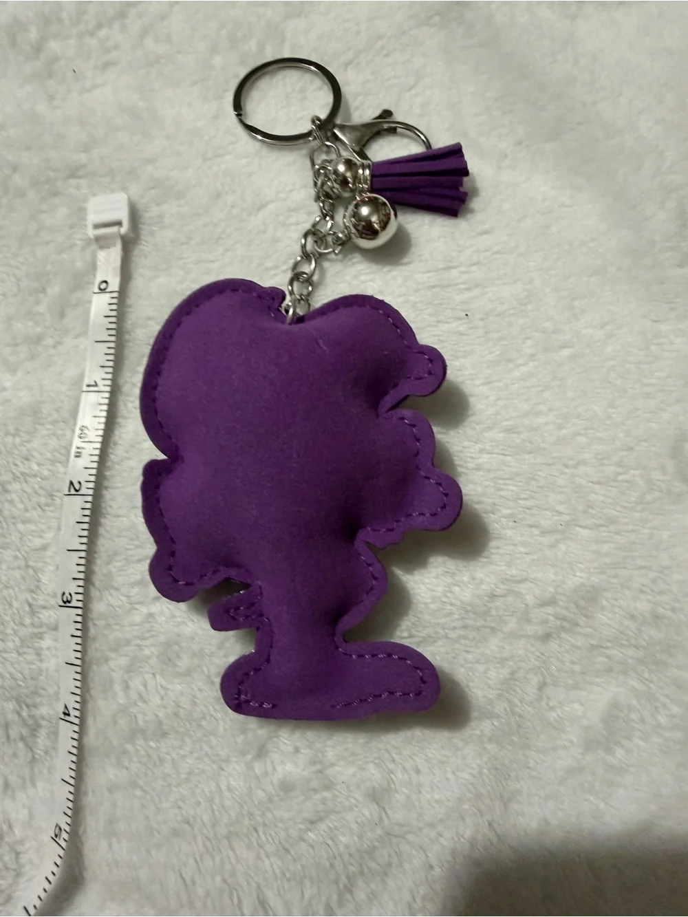 Purple Bow Bling Dog Key Charm & Bag Charm